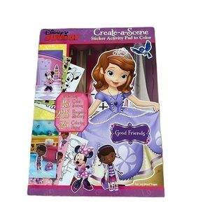 Disney Junior Create a Scene Sticker Book NEW Sofia the First Doc Mcstuffins
